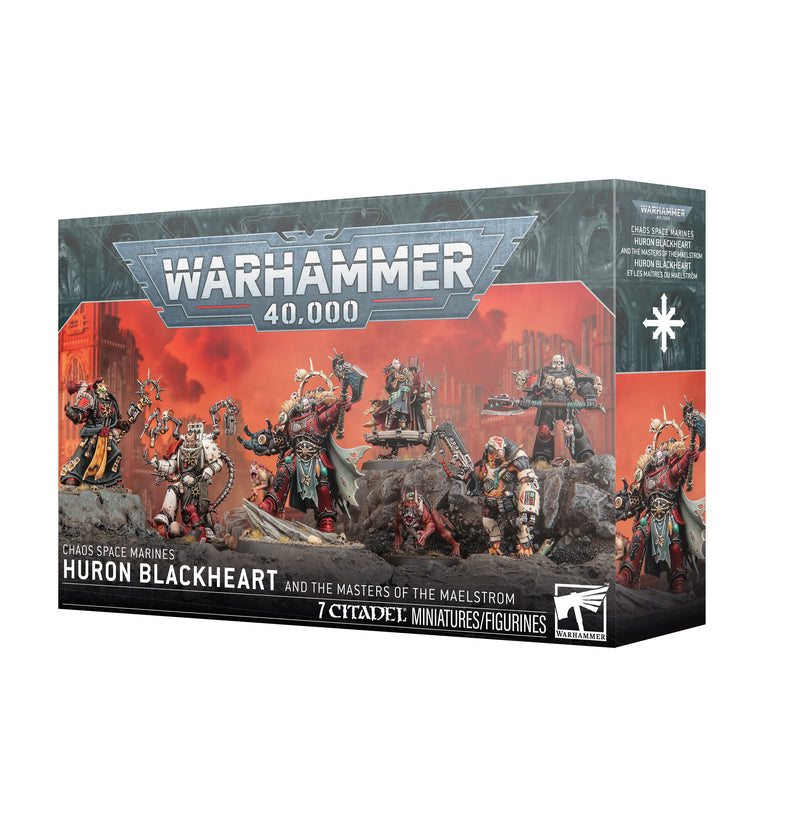 Warhammer 40,000 - Chaos Space Marines - Huron Blackheart and the Masters of the Maelstrom (Preorder Feb 28) - Miniature -  Games Workshop