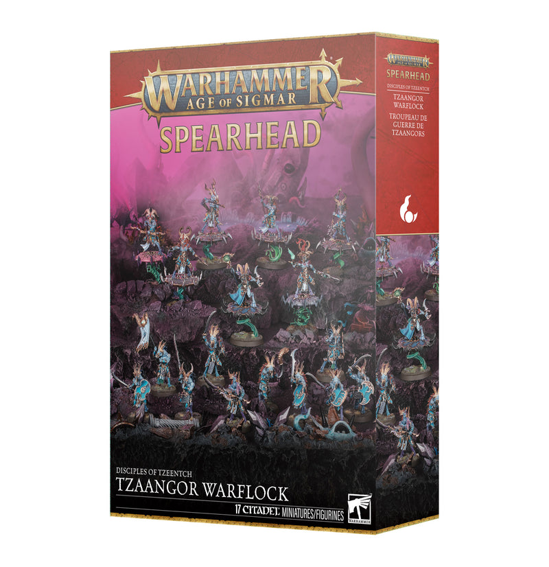 Warhammer: Age of Sigmar - Disciples of Tzeentch - Spearhead: Tzaangor Warflock (Preorder Feb 21) - Miniature -  Games Workshop