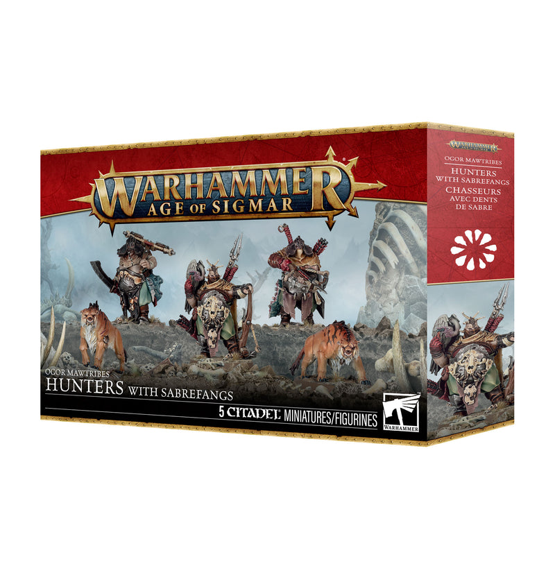 Warhammer: Age of Sigmar - Ogor Mawtribes - Hunters with Sabrefangs (Preorder Aug 29)