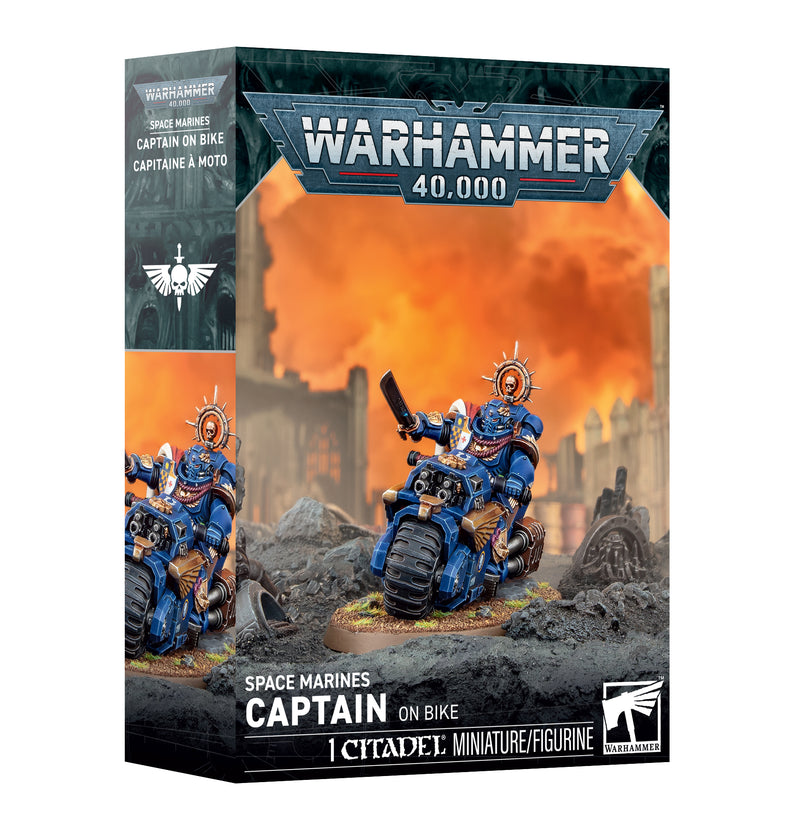 Warhammer 40,000 - Space Marines - Captain on Bike (Preorder Oct 3)