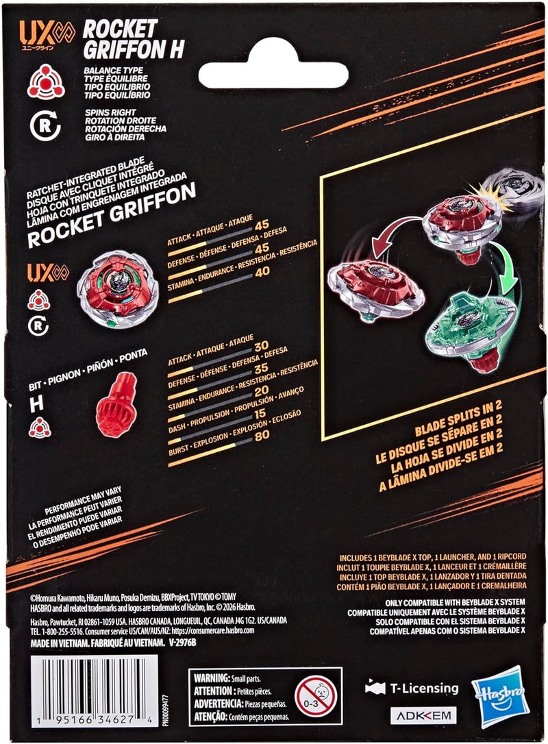 Beyblade X Rocket Griffin H UX Infinity Starter Pack
