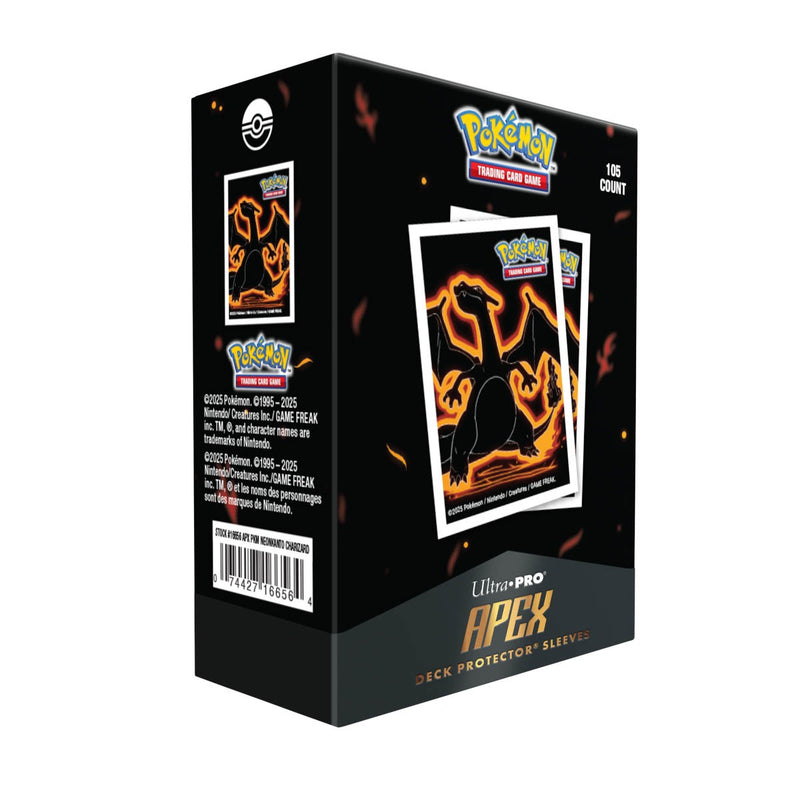 Ultra Pro - Neon Kanto Charizard 105ct Apex Deck Protector Sleeves for Pokémon