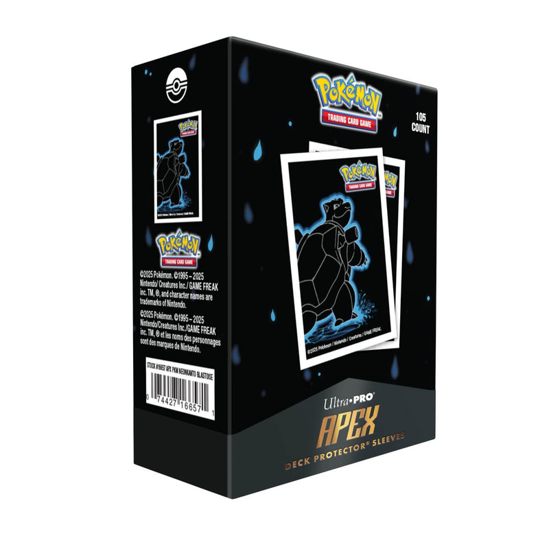 Ultra Pro - Neon Kanto Blastoise 105ct Apex Deck Protector Sleeves for Pokémon