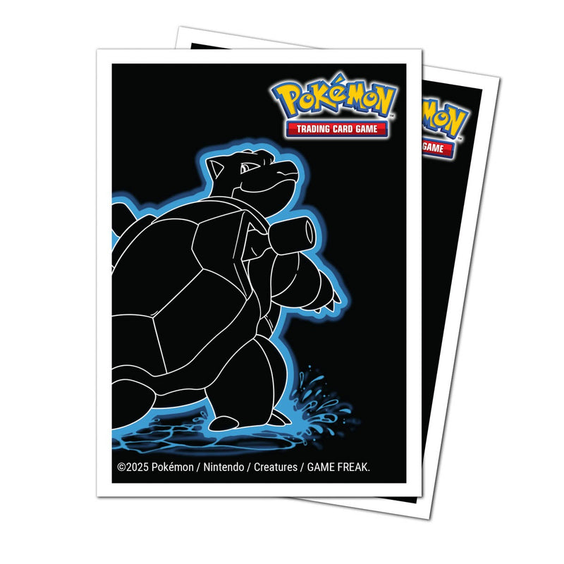 Ultra Pro - Neon Kanto Blastoise 105ct Apex Deck Protector Sleeves for Pokémon