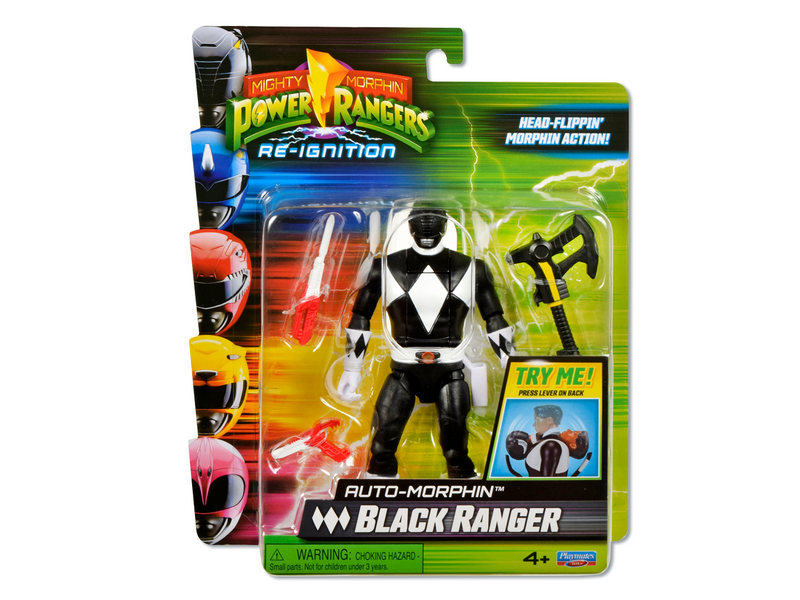 Mighty Morphin Power Rangers Re-Ignition - Auto-Morphin Black Ranger - Collectables > Action Figures > toys -  PLAYMATES