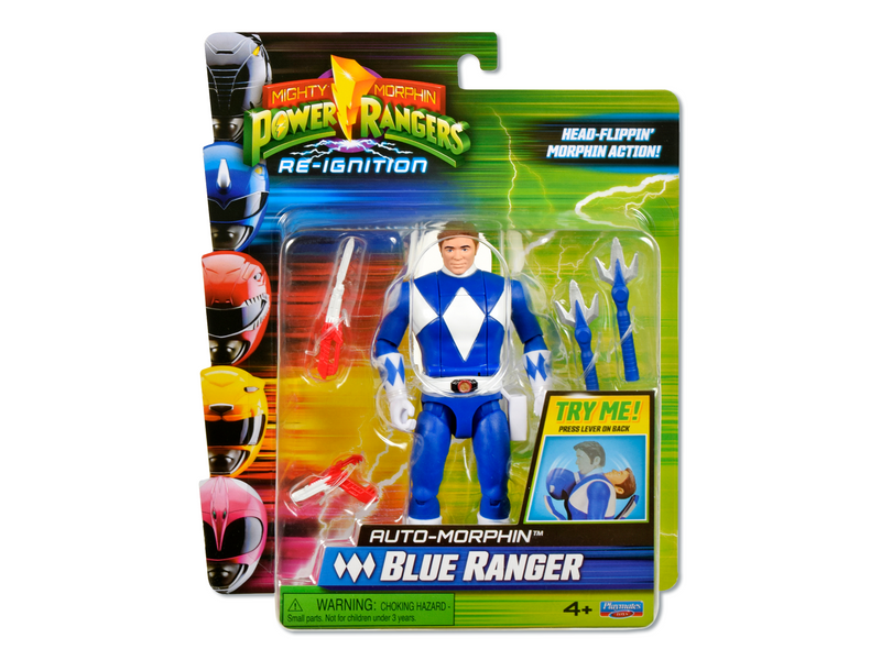 Mighty Morphin Power Rangers Re-Ignition - Auto-Morphin Blue Ranger - Collectables > Action Figures > toys -  PLAYMATES