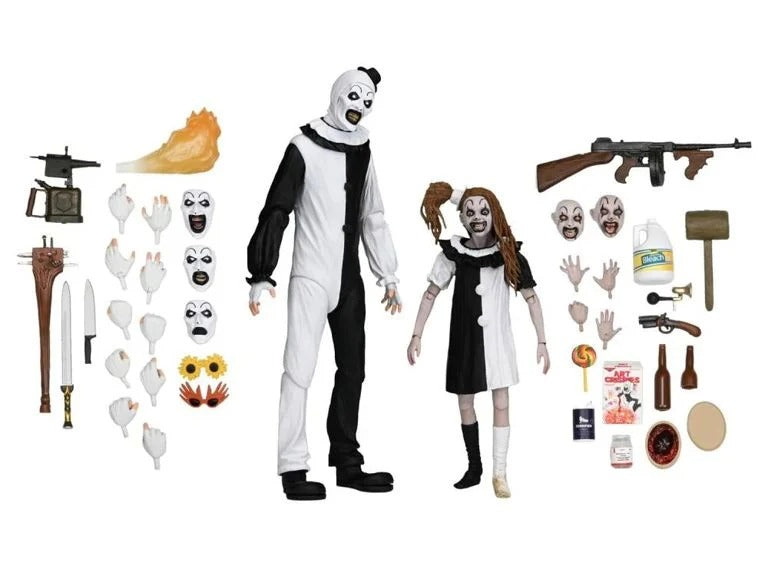 Terrifier 2 - Ultimate Art the Clown & Little Pale Girl Action Figure Two-Pack (Preorder Q3 2026) - Action & Toy Figures -  Neca