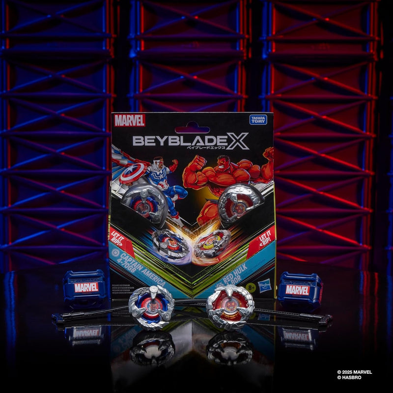 Beyblade X Marvel Collab Captain America 4-70GB vs. Red Hulk 1-80R Multipack - Collectables > Action Figures > toys -  Hasbro