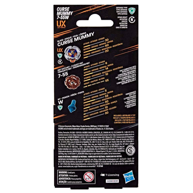 Beyblade X Curse Mummy 7-55W UX Booster Pack