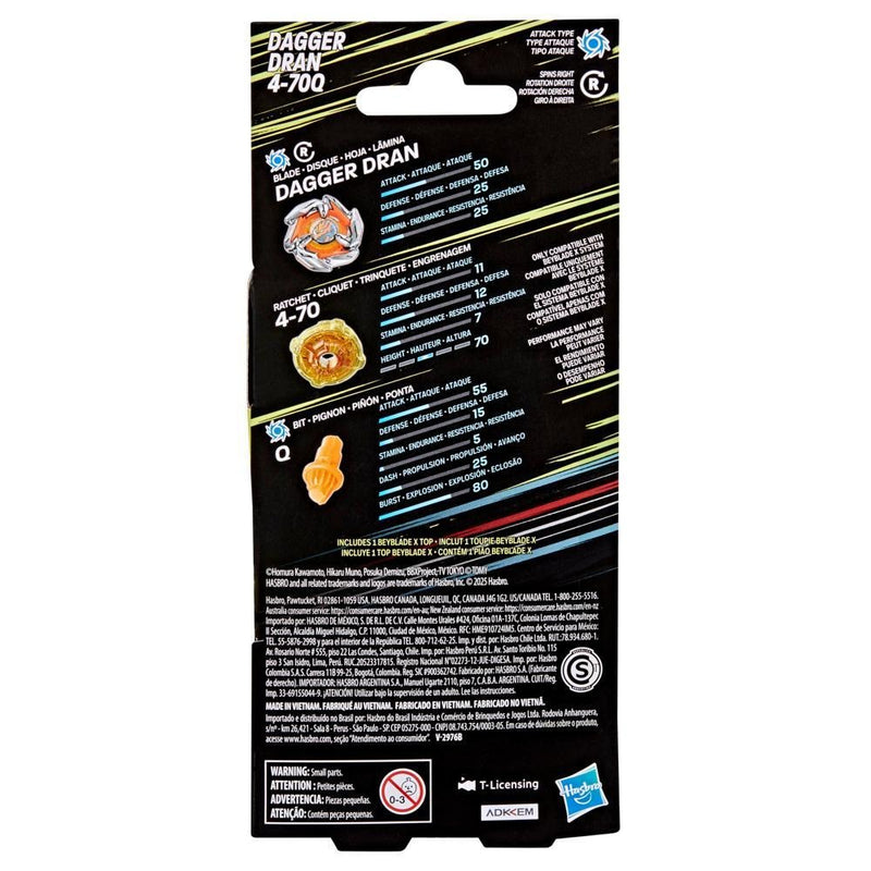 Beyblade X Dagger Dran 4-70Q Booster Pack - Collectables > Action Figures > toys -  Hasbro