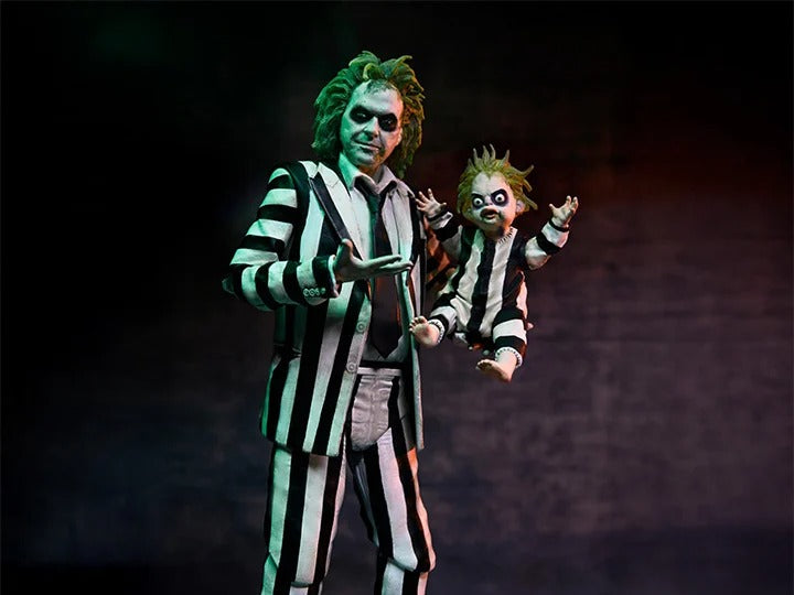 Beetlejuice Beetlejuice - Ultimate "Striped Suit" Beetlejuice Action Figure - Collectables > Action Figures > toys -  Neca
