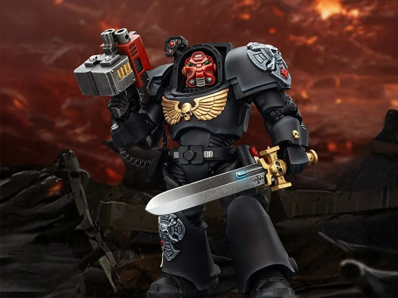 JoyToy - Warhammer 40K - Black Templars - Terminator (Ver. 1) with Power Sword and Storm Bolter 1/18 Scale Action Figure