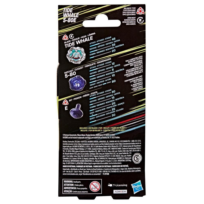 Beyblade X Tide Whale 5-80E Booster Pack - Collectables > Action Figures > toys -  Hasbro