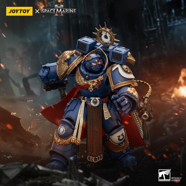 Warhammer 40K - Ultramarines - Space Marine 2 - Marneus Calgar Chapter Master with MKX Gravis Armour and Gauntlets of Ultramar - Collectables > Action Figures > toys -  Joy Toy