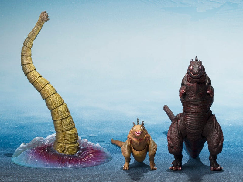 Shin Godzilla S.H.MonsterArts Godzilla 2nd Form & 3rd Form & Giant Unidentified Creature Action Figure Set (Preorder Aug 2026)