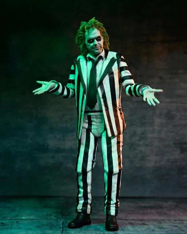 Beetlejuice Beetlejuice - Ultimate "Striped Suit" Beetlejuice Action Figure - Collectables > Action Figures > toys -  Neca
