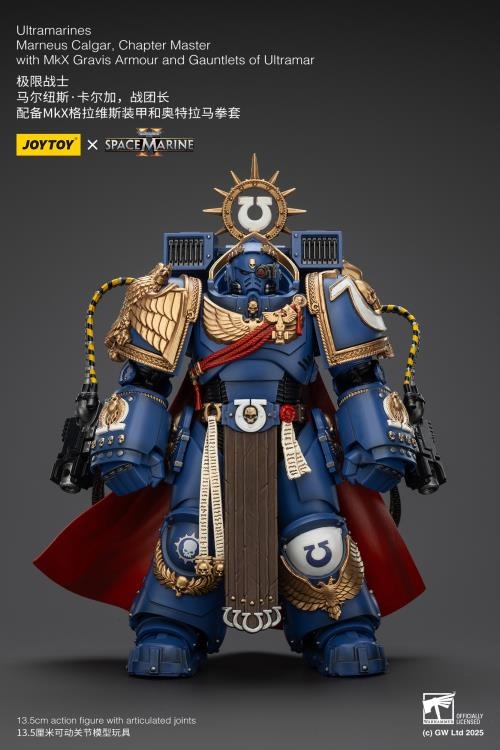 Warhammer 40K - Ultramarines - Space Marine 2 - Marneus Calgar Chapter Master with MKX Gravis Armour and Gauntlets of Ultramar - Collectables > Action Figures > toys -  Joy Toy