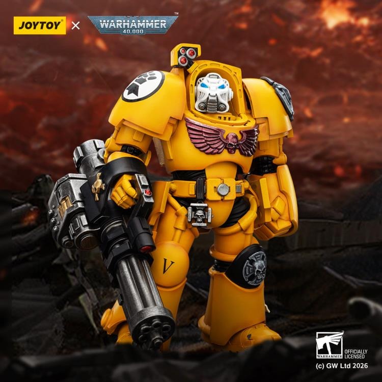 JoyToy - Warhammer 40K - Imperial Fists Terminator (Ver. 3) with Power Fist and Assault Cannon 1/18 Scale Action Figure