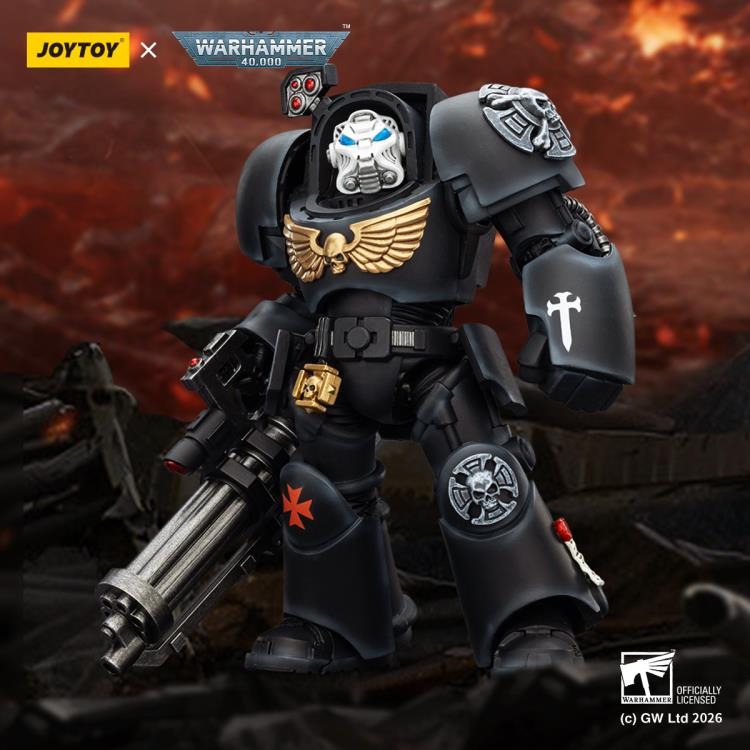 JoyToy - Warhammer 40K - Black Templars - Terminator (Ver. 3) with Power Fist and Assault Cannon 1/18 Scale Action Figure
