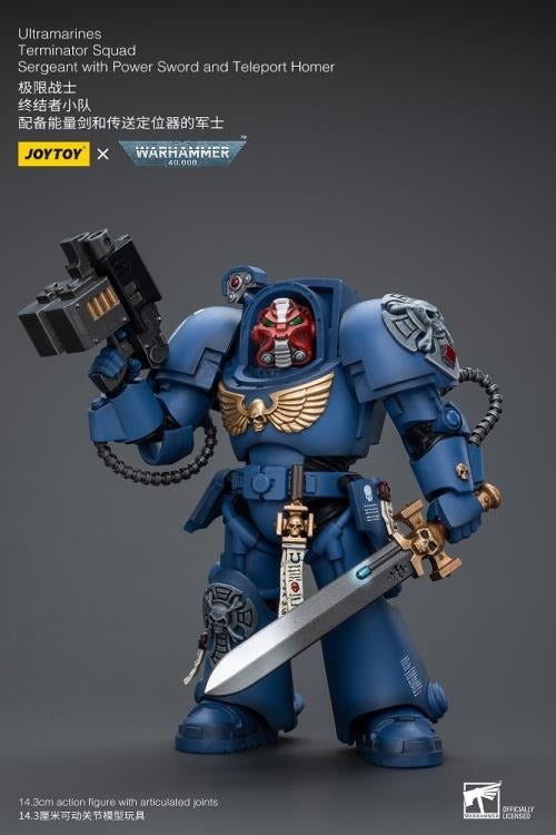 Warhammer 40K - UItramarines - Terminator Squad Sergeant with Power Sword and Teleport Homer