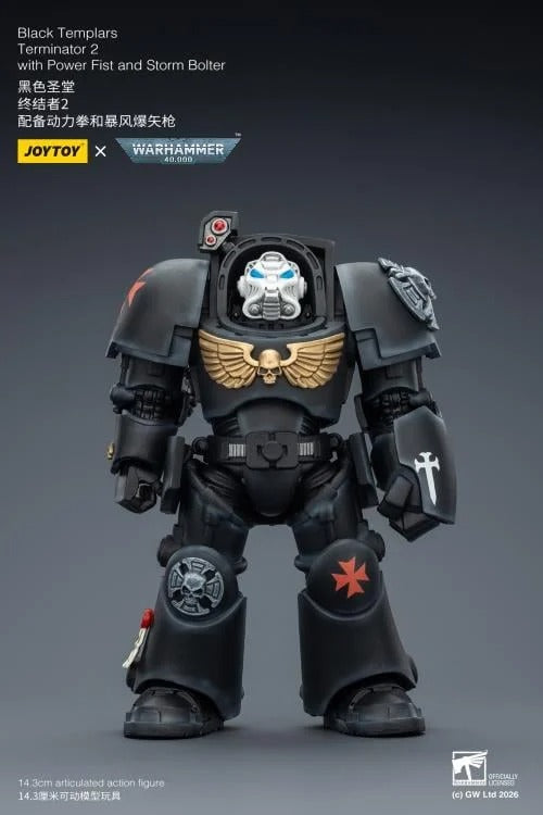 JoyToy - Warhammer 40K - Black Templars - Terminator (Ver. 2) with Power Fist and Storm Bolter 1/18 Scale Action Figure