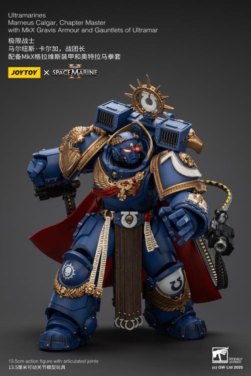 Warhammer 40K - Ultramarines - Space Marine 2 - Marneus Calgar Chapter Master with MKX Gravis Armour and Gauntlets of Ultramar - Collectables > Action Figures > toys -  Joy Toy