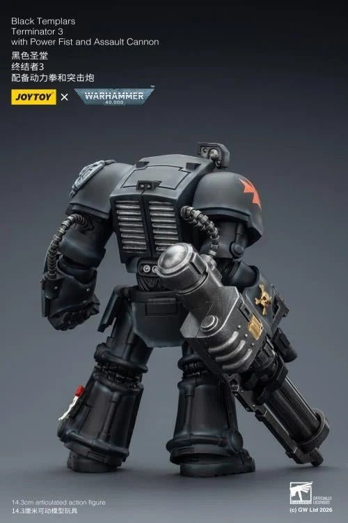 JoyToy - Warhammer 40K - Black Templars - Terminator (Ver. 3) with Power Fist and Assault Cannon 1/18 Scale Action Figure