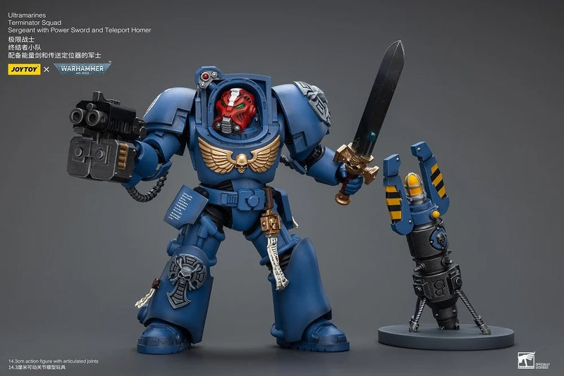 Warhammer 40K - UItramarines - Terminator Squad Sergeant with Power Sword and Teleport Homer
