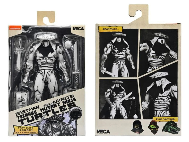Teenage Mutant Ninja Turtles - Foot Elite Assassin (Mirage Comics Black & White Variant) Action Figure - Collectables > Action Figures > toys -  Neca