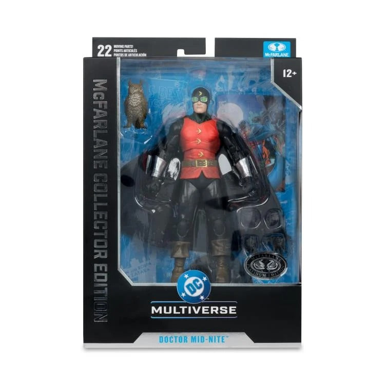 DC Multiverse Collector Edition - Justice Society of America - Doctor Mid-Nite - Platinum / Chase - Collectables > Action Figures > toys -  McFarlane Toys