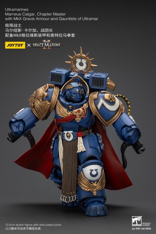 Warhammer 40K - Ultramarines - Space Marine 2 - Marneus Calgar Chapter Master with MKX Gravis Armour and Gauntlets of Ultramar - Collectables > Action Figures > toys -  Joy Toy