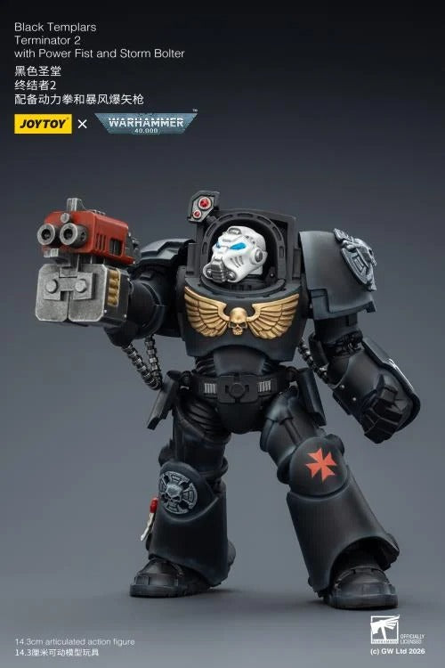 JoyToy - Warhammer 40K - Black Templars - Terminator (Ver. 2) with Power Fist and Storm Bolter 1/18 Scale Action Figure