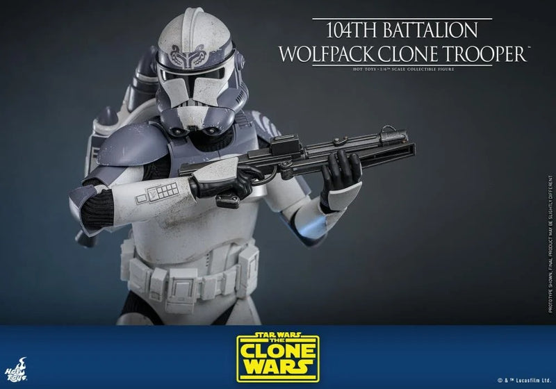 Star Wars: The Clone Wars - 104th Battalion Wolfpack Clone Trooper 1/6th Scale Collectible Figure - TMS142