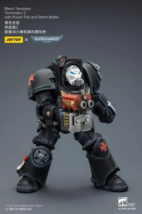 JoyToy - Warhammer 40K - Black Templars - Terminator (Ver. 2) with Power Fist and Storm Bolter 1/18 Scale Action Figure