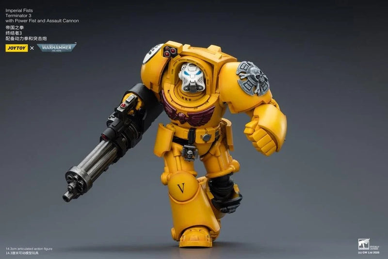 JoyToy - Warhammer 40K - Imperial Fists Terminator (Ver. 3) with Power Fist and Assault Cannon 1/18 Scale Action Figure