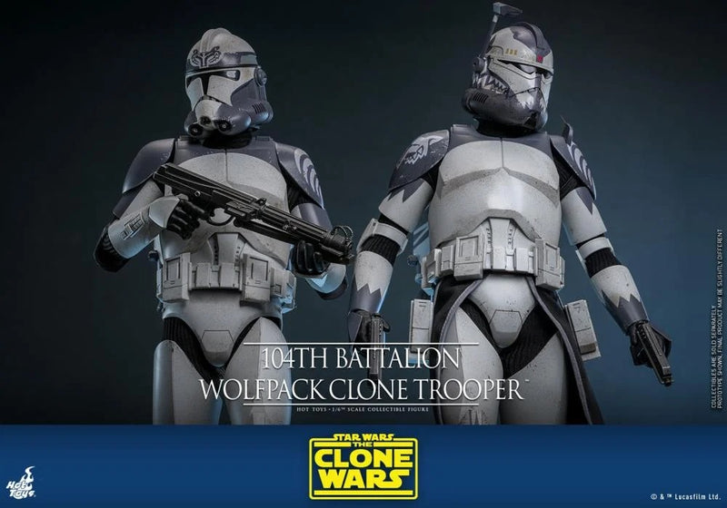 Star Wars: The Clone Wars - 104th Battalion Wolfpack Clone Trooper 1/6th Scale Collectible Figure - TMS142