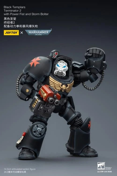 JoyToy - Warhammer 40K - Black Templars - Terminator (Ver. 2) with Power Fist and Storm Bolter 1/18 Scale Action Figure
