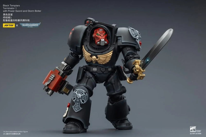 JoyToy - Warhammer 40K - Black Templars - Terminator (Ver. 1) with Power Sword and Storm Bolter 1/18 Scale Action Figure
