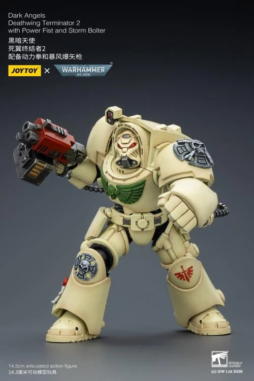 JoyToy - Warhammer 40K - Dark Angels - Terminator (Ver. 2) with Power Fist and Storm Bolter 1/18 Scale Action Figure