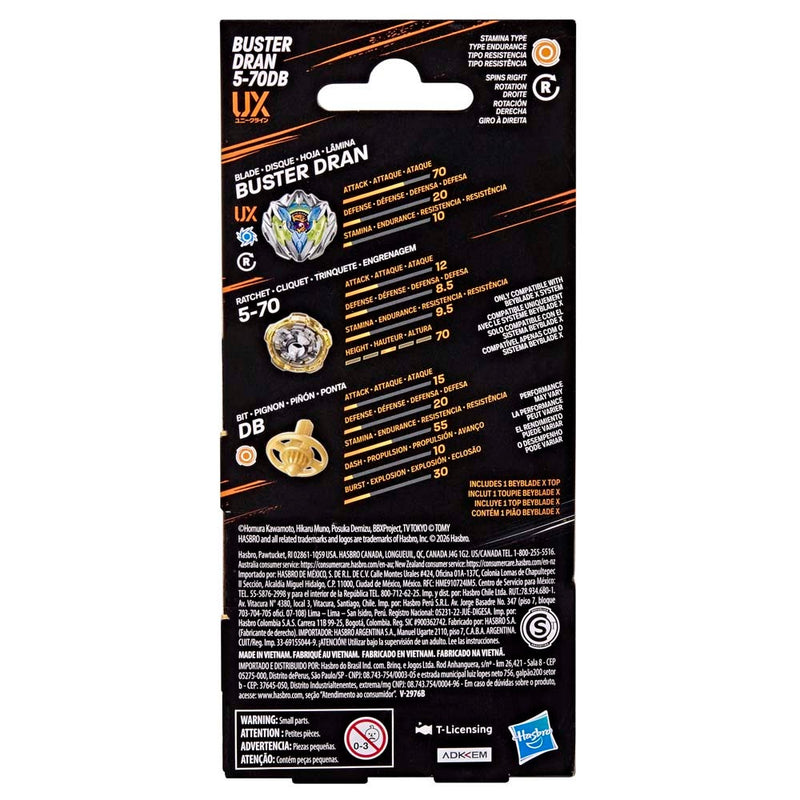 Beyblade X Buster Dran 5-70DB UX Booster Pack