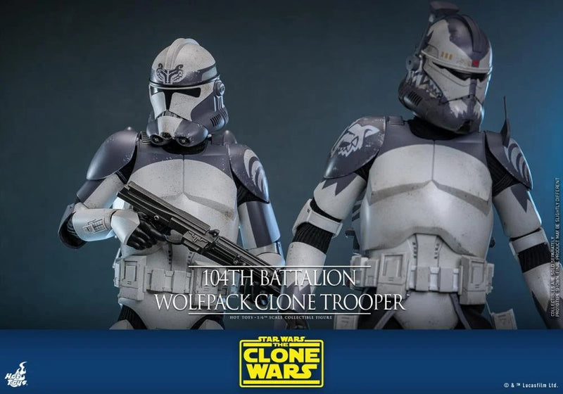 Star Wars: The Clone Wars - 104th Battalion Wolfpack Clone Trooper 1/6th Scale Collectible Figure - TMS142