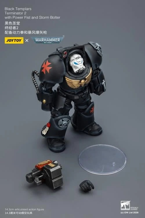 JoyToy - Warhammer 40K - Black Templars - Terminator (Ver. 2) with Power Fist and Storm Bolter 1/18 Scale Action Figure