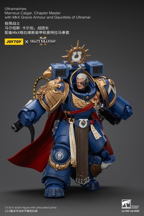 Warhammer 40K - Ultramarines - Space Marine 2 - Marneus Calgar Chapter Master with MKX Gravis Armour and Gauntlets of Ultramar - Collectables > Action Figures > toys -  Joy Toy