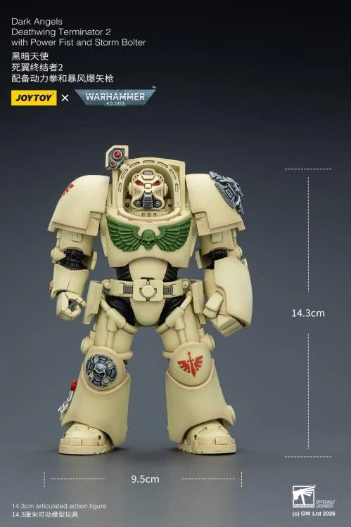 JoyToy - Warhammer 40K - Dark Angels - Terminator (Ver. 2) with Power Fist and Storm Bolter 1/18 Scale Action Figure