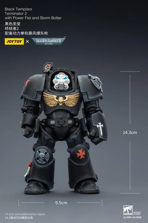 JoyToy - Warhammer 40K - Black Templars - Terminator (Ver. 2) with Power Fist and Storm Bolter 1/18 Scale Action Figure