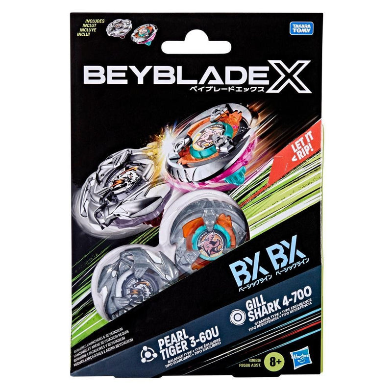 Beyblade X Gill Shark 4-70O & Pearl Tiger 3-60U Dual Pack - Collectables > Action Figures > toys -  Hasbro