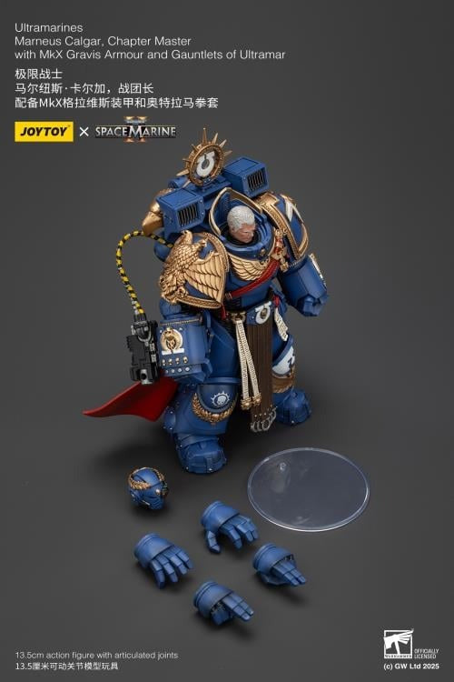 Warhammer 40K - Ultramarines - Space Marine 2 - Marneus Calgar Chapter Master with MKX Gravis Armour and Gauntlets of Ultramar - Collectables > Action Figures > toys -  Joy Toy