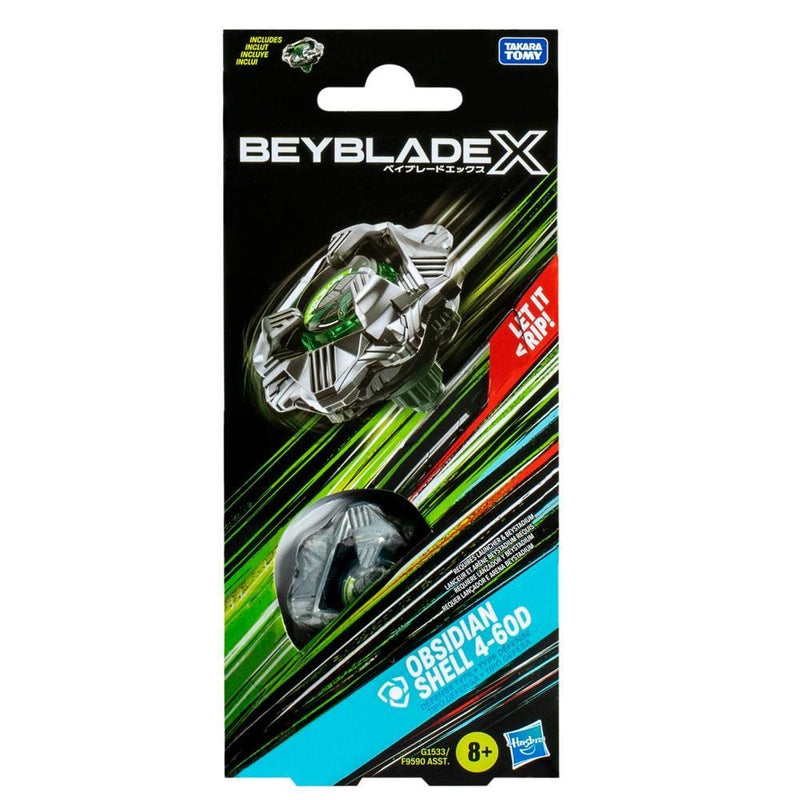 Beyblade X Obsidian Shell 4-60D Booster Pack - Collectables > Action Figures > toys -  Hasbro