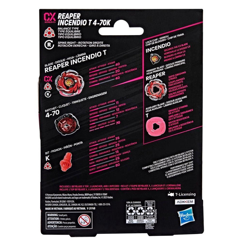 Beyblade X Reaper Incendio T 4-70K CX Starter Pack - Collectables > Action Figures > toys -  Hasbro