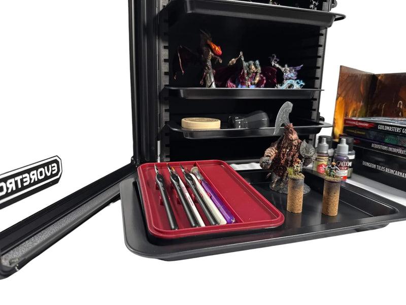 EVORETRO - Miniatures Display Case with 5 Magnetic Trays